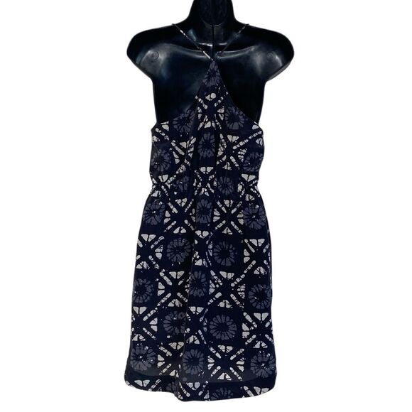 Madewell Starview 100% Silk Batik Grid Mini Dress Sz 4 - Picture 8 of 16